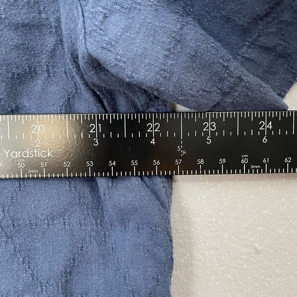 The North Face Shirt Mens Large Blue Lightweight Breathable Hemp Blend Button Up - Picture 6 of 11